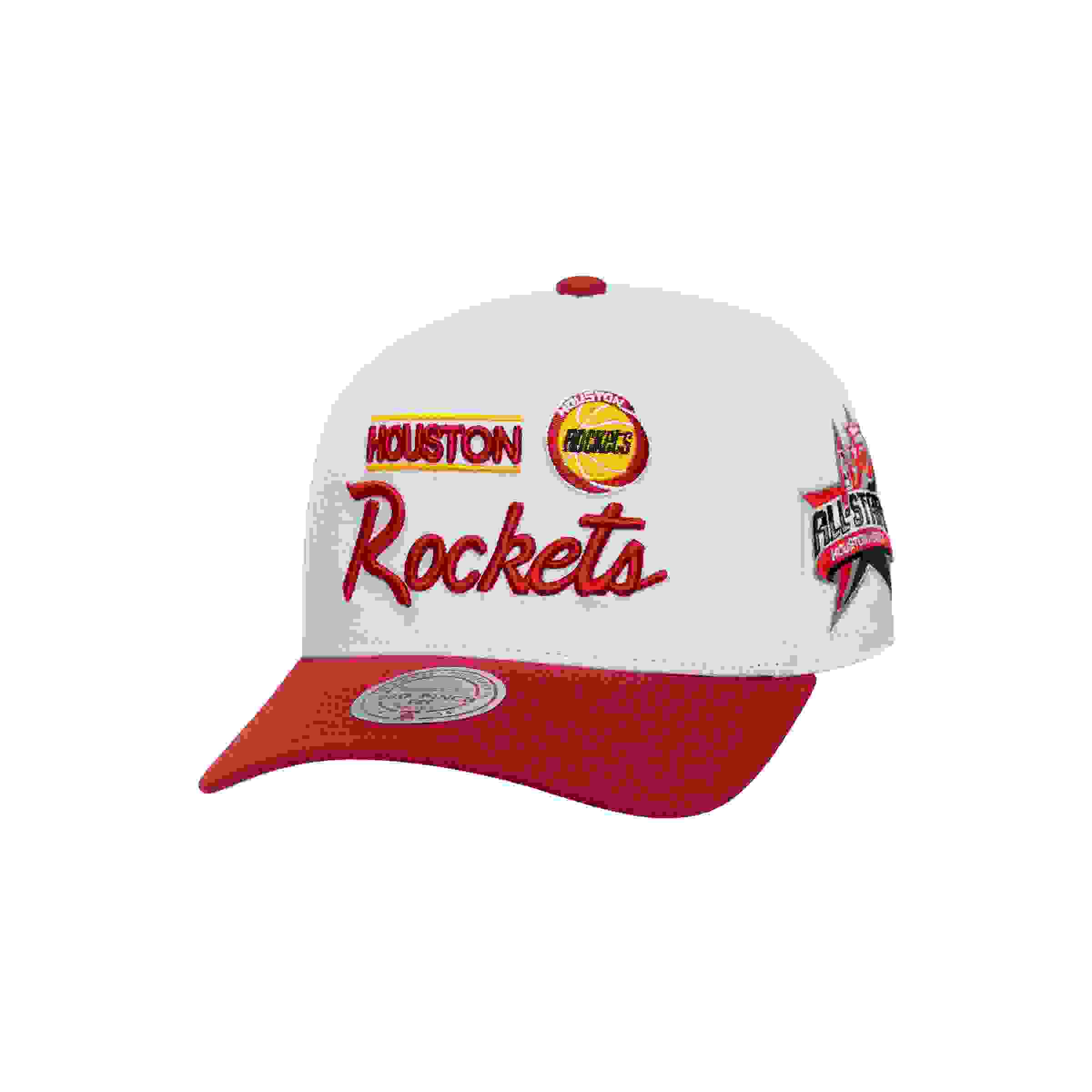 Mitchell & Ness Houston Rockets Bill Smack White/Red Snapback Hat